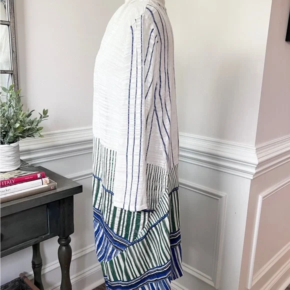 NIC + ZOE Lightweight Linen Blend Open Front Boho Duster Size L - Picture 7 of 13